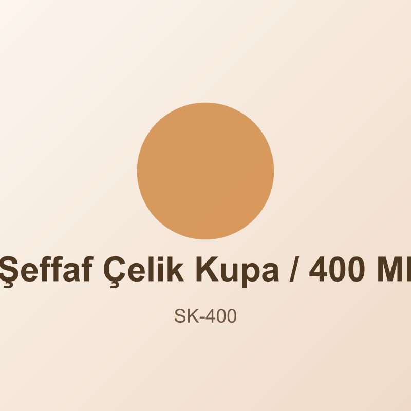 Şeffaf Çelik Kupa / 400 Ml