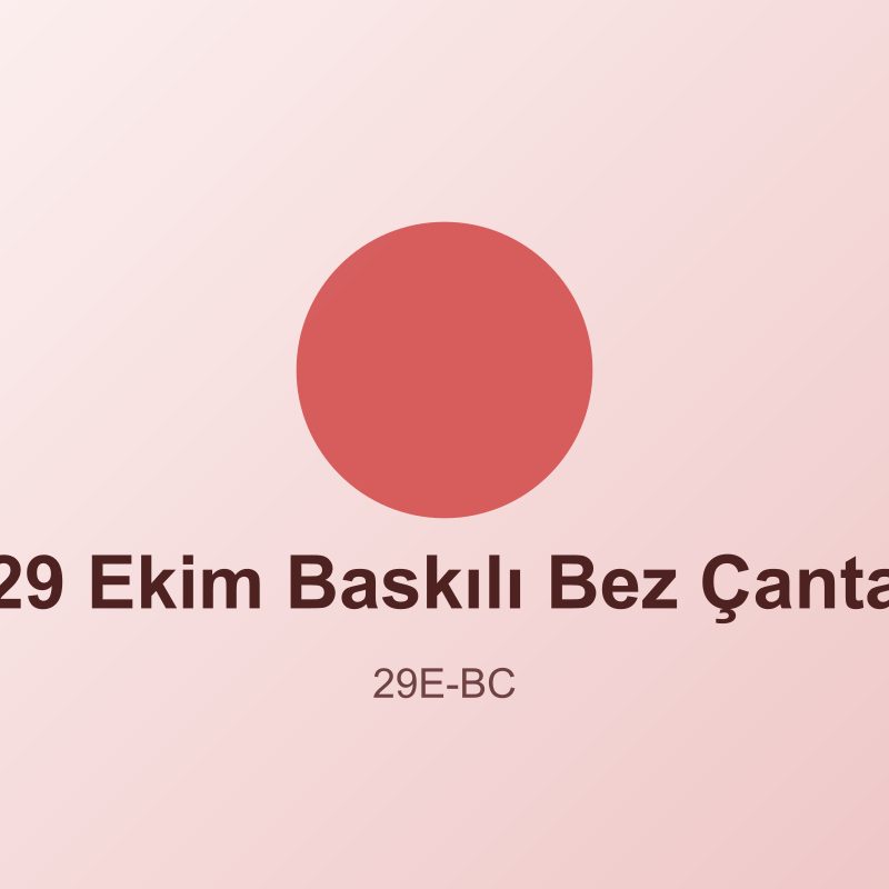 29 Ekim Baskılı Bez Çanta