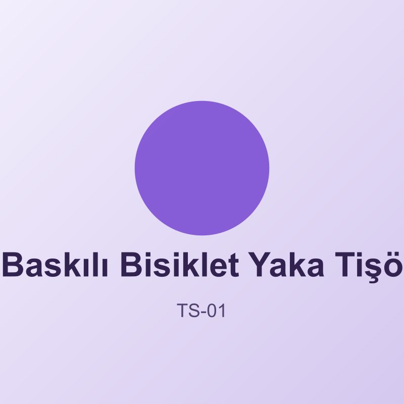 Baskılı Bisiklet Yaka Tişört