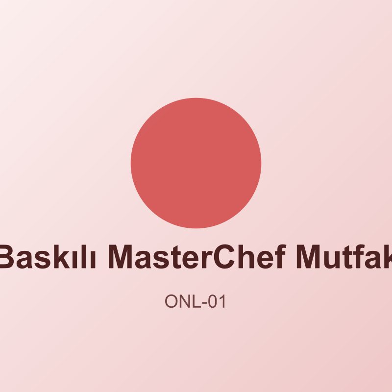 Baskılı MasterChef Mutfak Önlüğü - Siyah